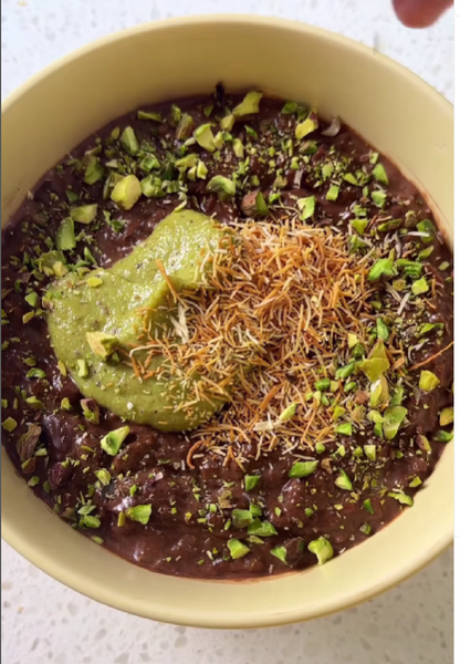 Filipino Champorado with Dubai Chocolate
